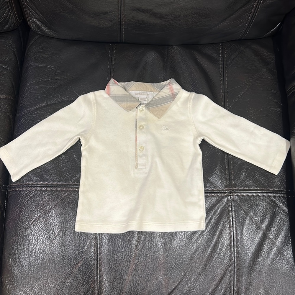 Burberry Baby Long Sleeve Shirt Size 6 Months